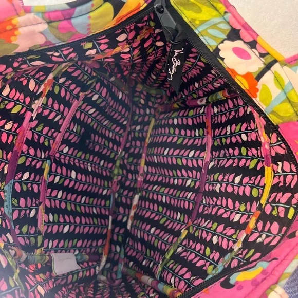 Vera Bradley Pink and Green Floral Tote - Picture 3 of 4